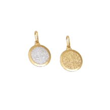 Pingente folheado a ouro São Bento borda lisa 15 mm Pingente folheado a ouro São Bento borda lisa 15 mm