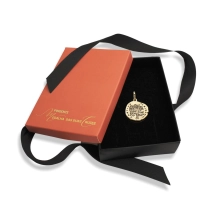 Pingente Medalha das Duas Cruzes Ouro 18K - 15mm Pingente Medalha das Duas Cruzes Ouro 18K - 15mm