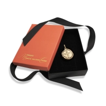 Pingente Medalha das Duas Cruzes Ouro 18K - 15mm Pingente Medalha das Duas Cruzes Ouro 18K - 15mm