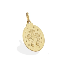 Pingente Medalha Milagrosa Nossa Senhora das Graças Ouro 18k 30mm Pingente Medalha Milagrosa Nossa Senhora das Graças Ouro 18k 30mm