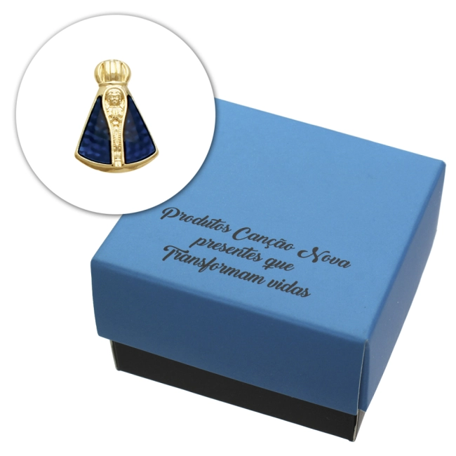 Pingente Nossa  Senhora Aparecida Manto Azul - Semijoia