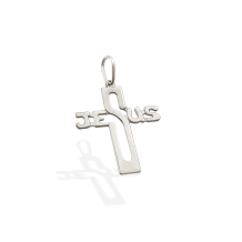 Pingente Prata Cruz Jesus Vazada 25 mm Pingente Prata Cruz Jesus Vazada 25 mm