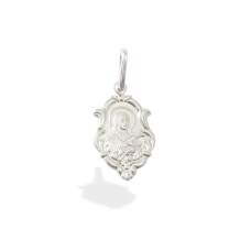 Pingente Prata Santa Teresinha 14 mm Pingente Prata Santa Teresinha 14 mm