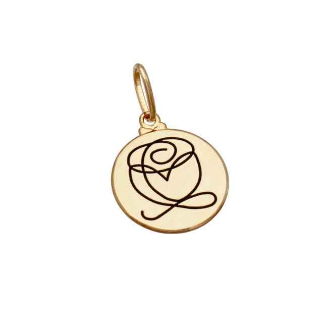 Pingente Rosa de Nossa Senhora - Semi Joia