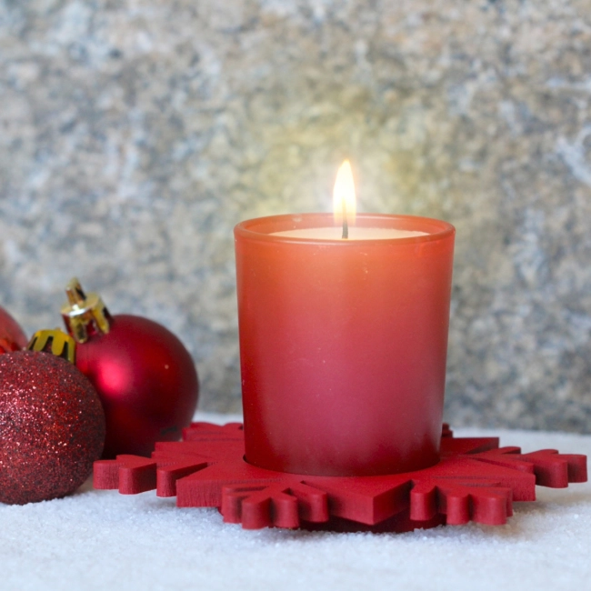 Porta Vela de Natal - Vermelho Porta Vela de Natal - Vermelho