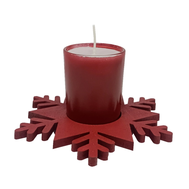 Porta Vela de Natal - Vermelho Porta Vela de Natal - Vermelho