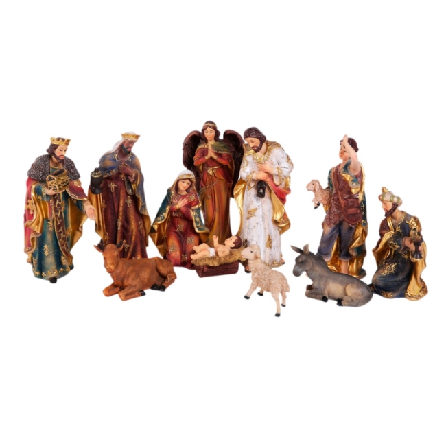 Presépio Tradicional Roupa Estilizada - 20 cm Presépio Tradicional Roupa Estilizada - 20 cm