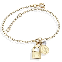 Pulseira Cartie Oval Nossa Senhora das Graças Pulseira Cartie Oval Nossa Senhora das Graças