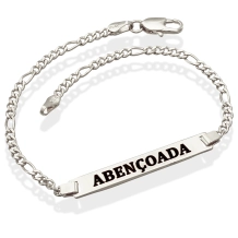Pulseira Chapa Abençoada - Prata Pulseira Chapa Abençoada - Prata
