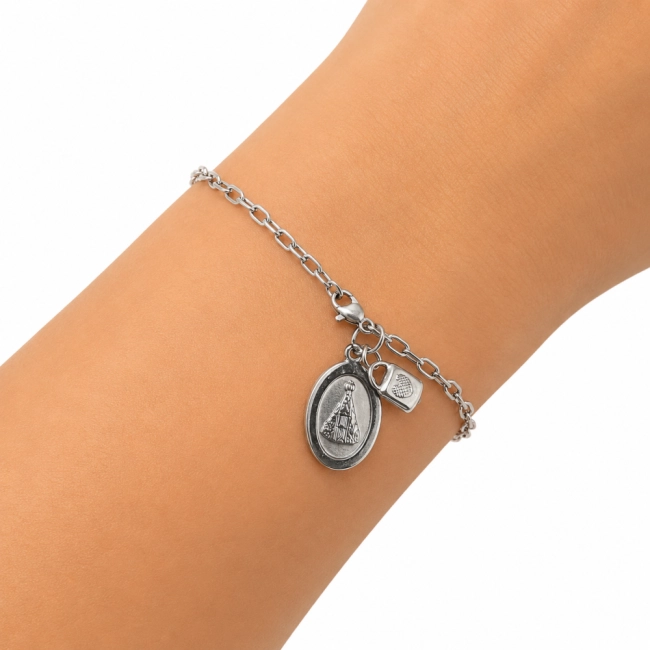 Pulseira Consagração Nossa Senhora Aparecida - Inox