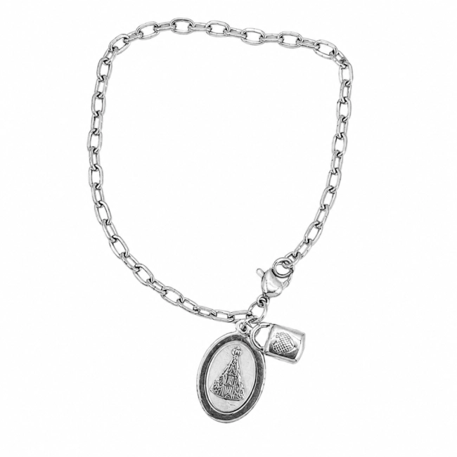 Pulseira Consagração Nossa Senhora Aparecida - Inox