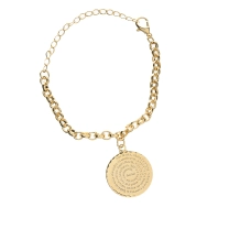 Pulseira Dourada com Oração Ave Maria Pulseira Dourada com Oração Ave Maria