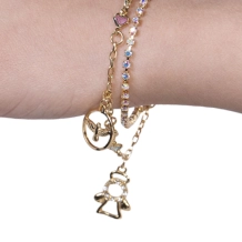 Pulseira Dupla Infantil Anjinho da Guarda