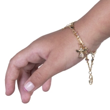 Pulseira Dupla Infantil Anjinho da Guarda