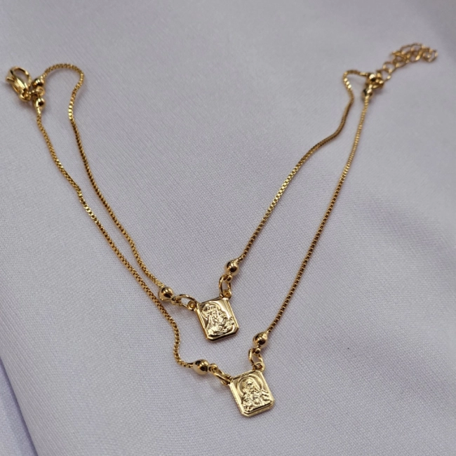 Pulseira Dupla Nossa Senhora do Carmo Pulseira Dupla Nossa Senhora do Carmo