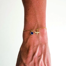 Pulseira Espírito Santo Pedra Azul Pulseira Espírito Santo Pedra Azul