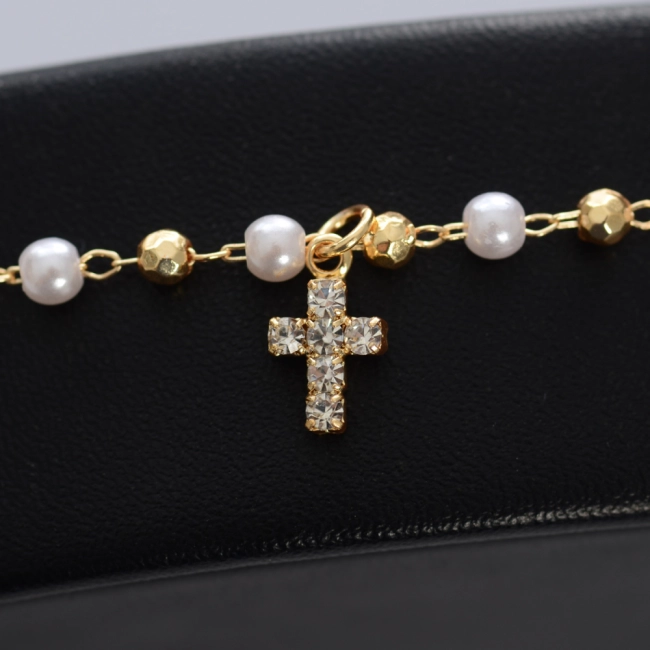 Pulseira Infantil Bolinhas e Pérola