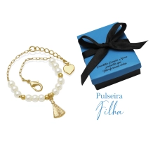 Pulseira Infantil Pérola Nossa Senhora Aparecida - Semijoia Pulseira Infantil Pérola Nossa Senhora Aparecida - Semijoia