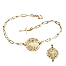 Pulseira Medalha de São Bento - Semijoia