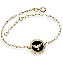 Pulseira Medalha Espírito Santo Diamantada Pulseira Medalha Espírito Santo Diamantada