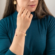 Pulseira Nossa Senhora das Graças Fio Minimalista Regulável - Rosa Pulseira Nossa Senhora das Graças Fio Minimalista Regulável - Rosa