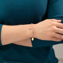 Pulseira Nossa Senhora das Graças Fio Minimalista Regulável - Rosa Pulseira Nossa Senhora das Graças Fio Minimalista Regulável - Rosa