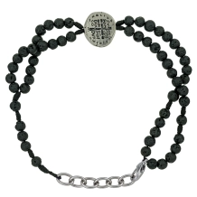 Pulseira Terço Medalha das Duas Cruzes - Níquel Pulseira Terço Medalha das Duas Cruzes - Níquel