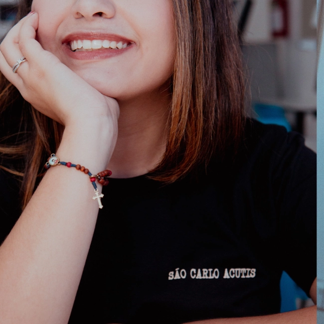 Pulseira Terço São Carlo Acutis