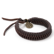 Pulseira Trançada Marrom São Bento Pulseira Trançada Marrom São Bento