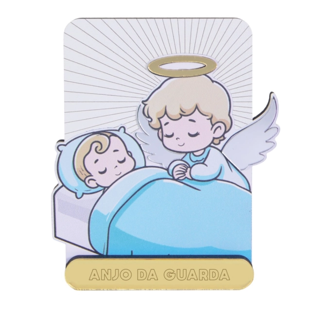 Quadrinho de Mesa Anjo da Guarda Menino Quadrinho de Mesa Anjo da Guarda Menino