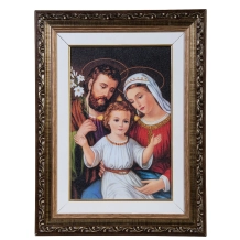 Quadro Sagrada Família Moldura Luxo