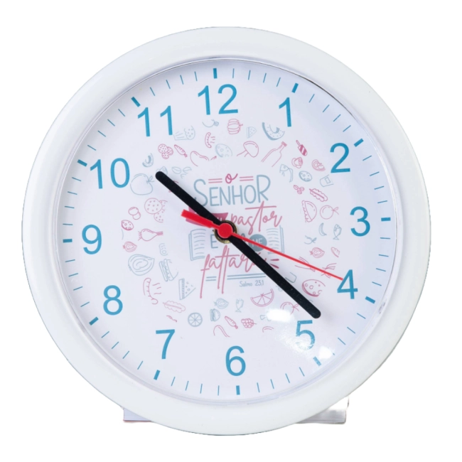 Relógio de Parede "O Senhor é Meu Pastor e Nada me Faltará"