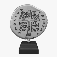 Sacramental Medalha das Duas Cruzes - Prata Velha Sacramental Medalha das Duas Cruzes - Prata Velha