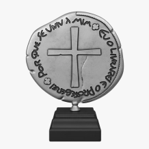 Sacramental Medalha das Duas Cruzes - Prata Velha Sacramental Medalha das Duas Cruzes - Prata Velha