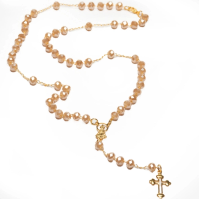 Terço de Pescoço Cristal Nossa Senhora Aparecida Terço de Pescoço Cristal Nossa Senhora Aparecida