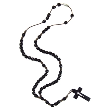 Terço de pescoço em madeira Terço de pescoço em madeira