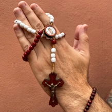 Terço Jesus Misericordioso - Madeira Terço Jesus Misericordioso - Madeira