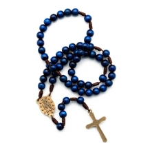 Terço Madeira Azul Nossa Senhora das Graças Terço Madeira Azul Nossa Senhora das Graças