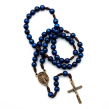 Terço Madeira Azul Nossa Senhora das Graças Terço Madeira Azul Nossa Senhora das Graças