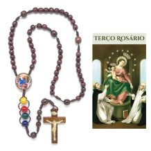 Terço Nossa Senhora do Rosário com Folheto Terço Nossa Senhora do Rosário com Folheto