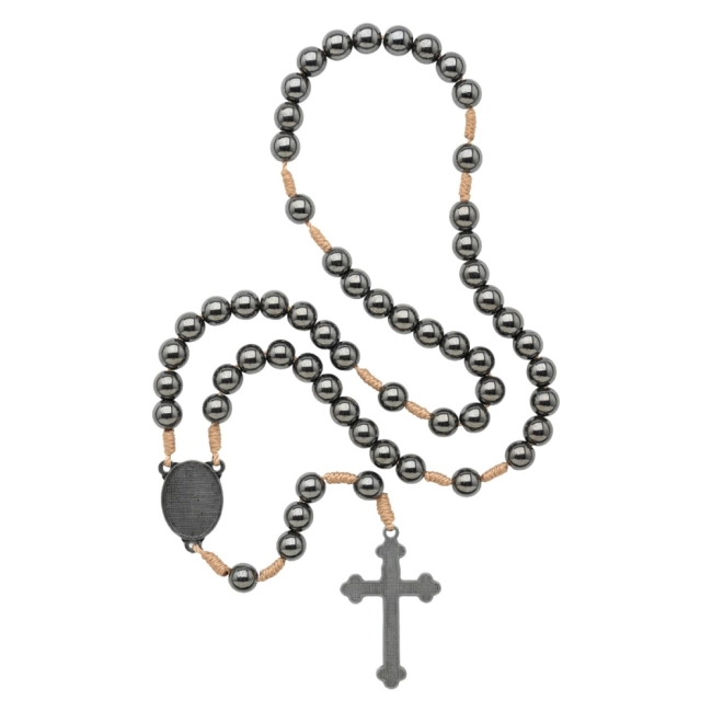 Terço Hematita Sagrada Família Terço Hematita Sagrada Família