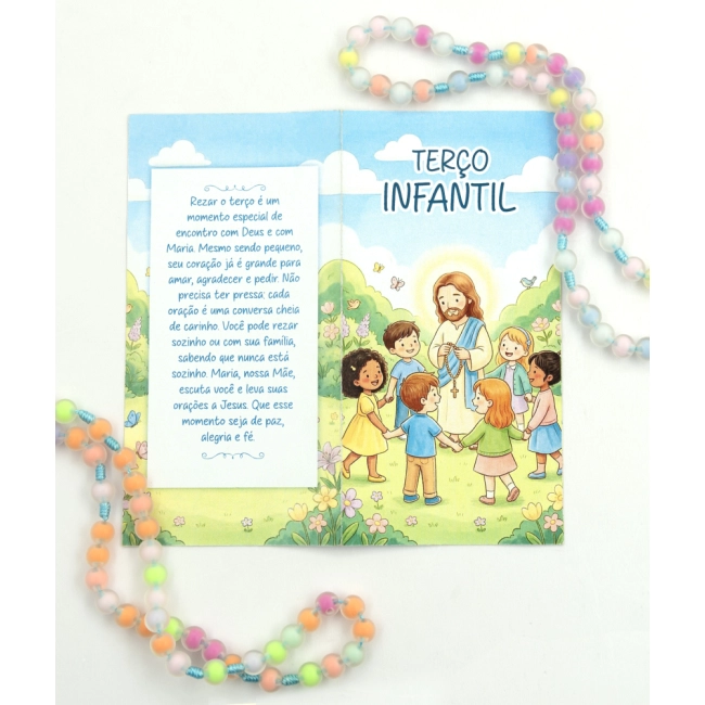 Terço Infantil com Folheto Terço Infantil com Folheto