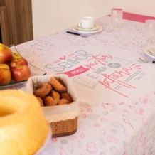Toalha de Mesa 6 Lugares O Senhor é meu Pastor e Nada me Faltará Toalha de Mesa 6 Lugares O Senhor é meu Pastor e Nada me Faltará