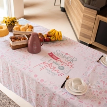 Toalha de Mesa 6 Lugares O Senhor é meu Pastor e Nada me Faltará Toalha de Mesa 6 Lugares O Senhor é meu Pastor e Nada me Faltará