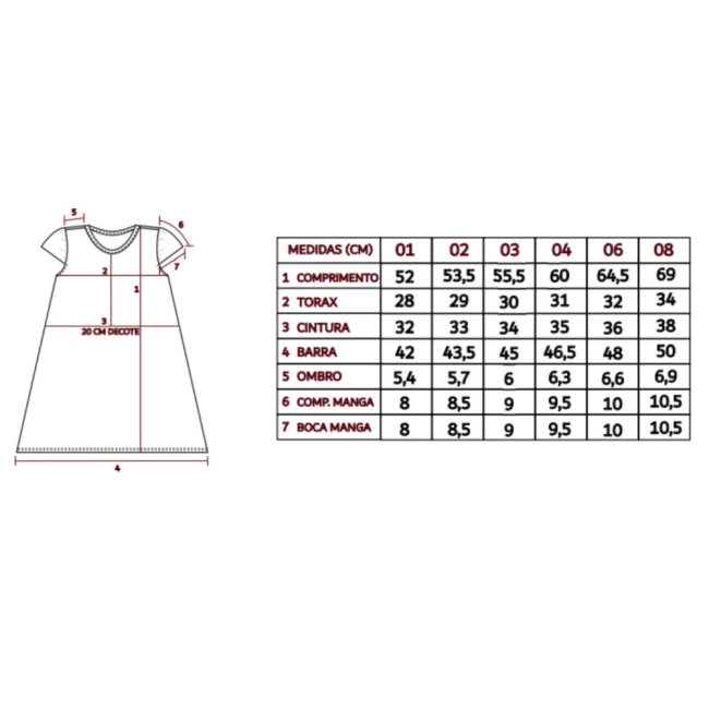 Vestido Infantil Santa Teresinha