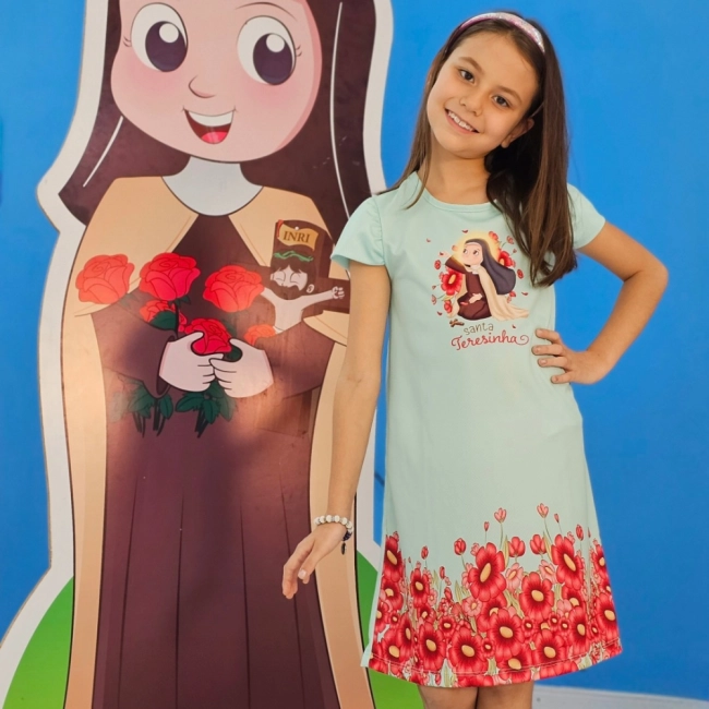 Vestido Infantil Santa Teresinha