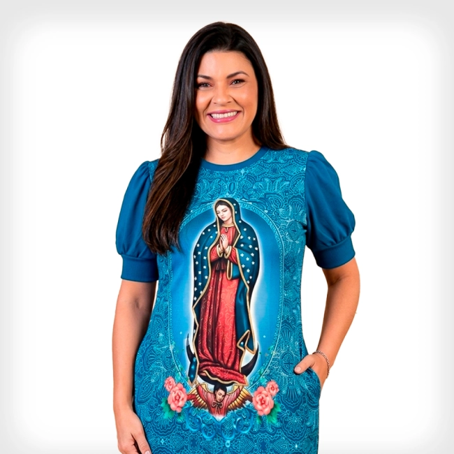 Vestido Nossa Senhora de Guadalupe - Azul