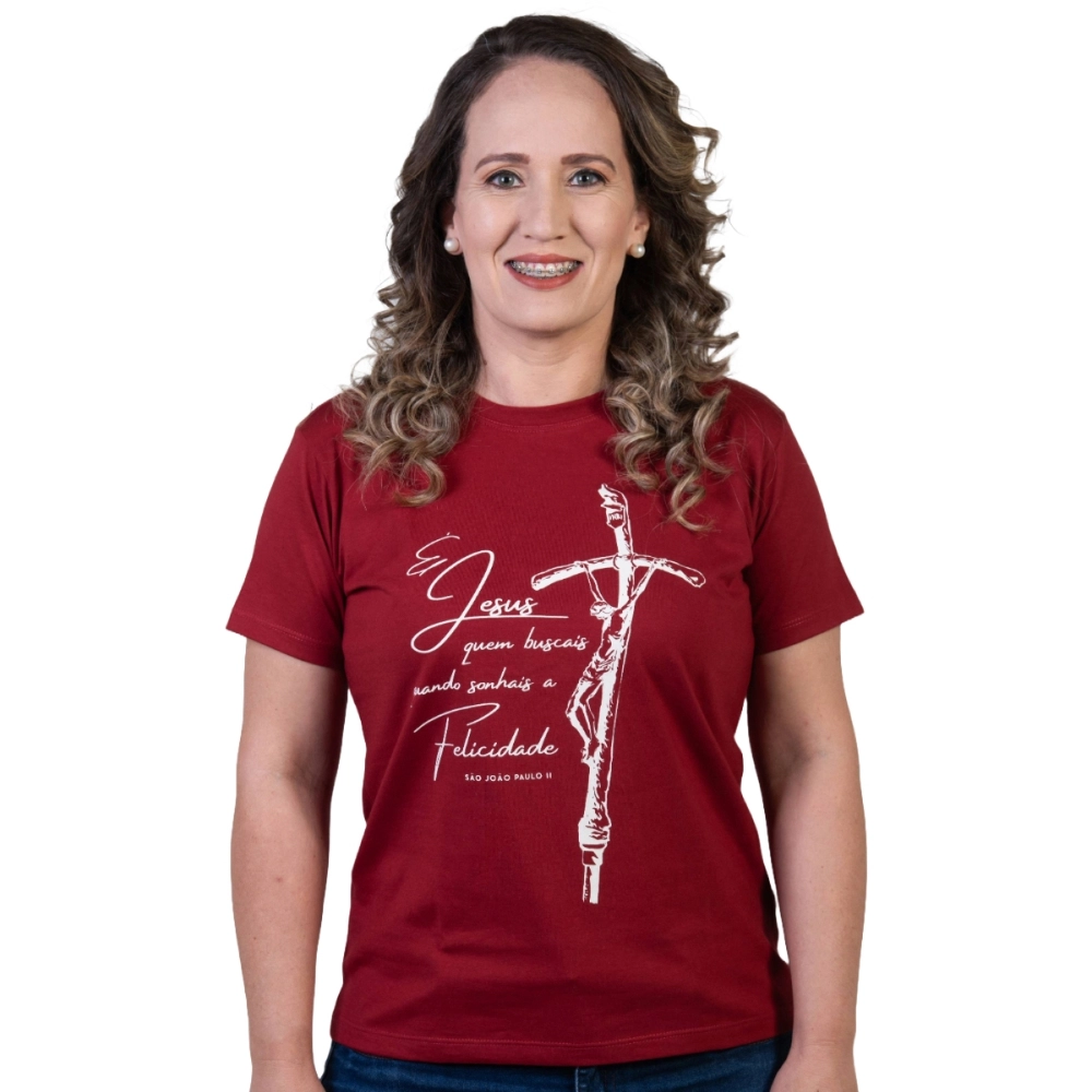 [PRODUTO FRONT] Baby Look São João Paulo II Vermelho - NÃO EXCLUIR 